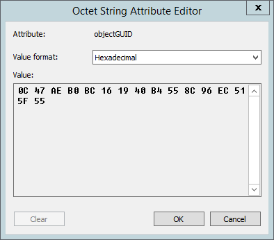 objectGuid adsi OctetString