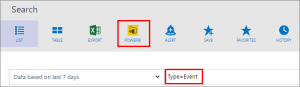 Image of Power BI selected in search.