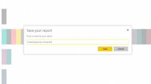 Image of dialog box where you save reports.