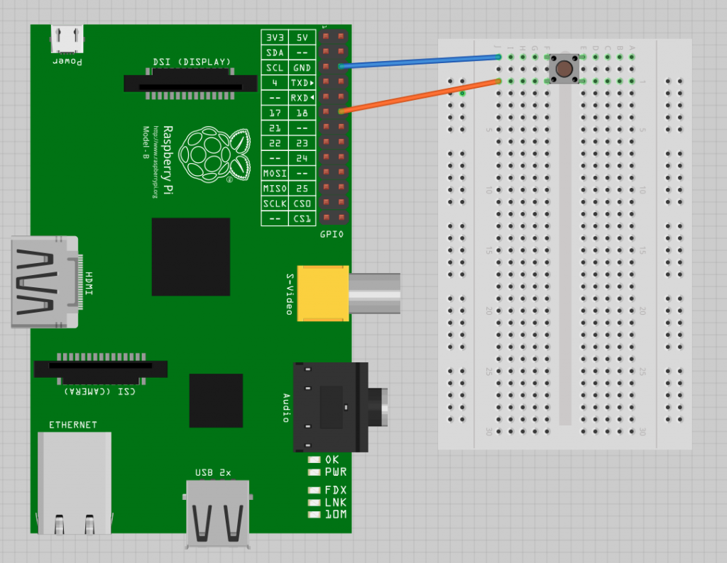 Raspberry Pi with toggle switch