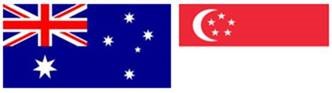 Singapore and Australia flags.