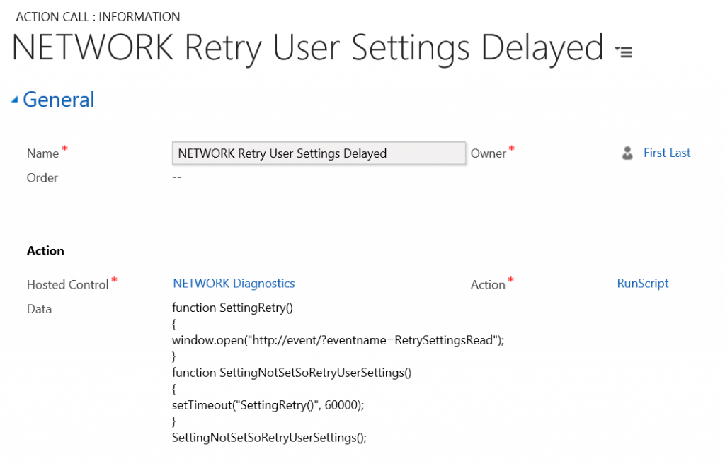NETWORK Retry User Settings Delayed