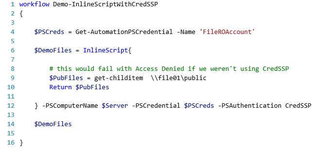 Demo InlineScript with CredSSP