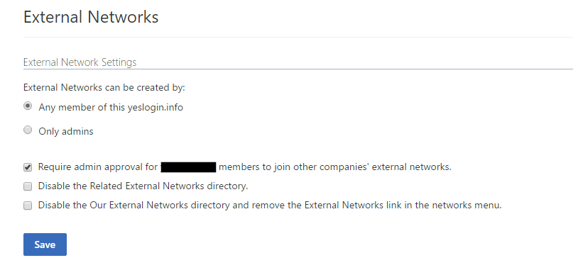 External Network Settings