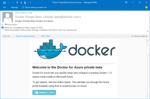 Welcome to the Docker for Azure private beta