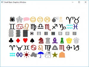 Screen shot of a program Wingdings and Webdings