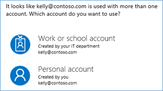 Microsoft: Personal Account or Work Account