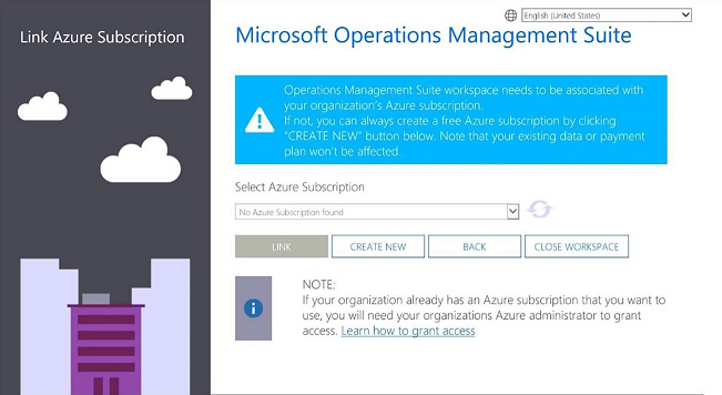 Link Azure subscription to OMS workspace