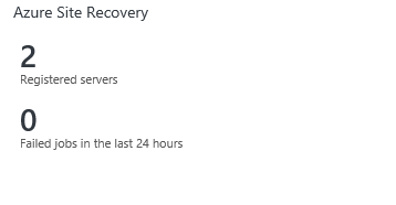 Updated Azure Site Recovery tile