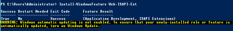 PowerShell - Install ISAPI Extensions
