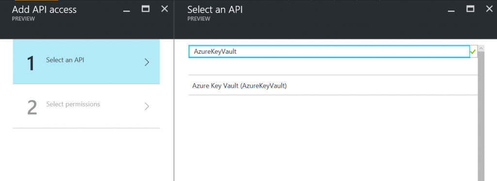 Select AzureKeyVault