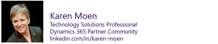 Karen Moen, Technology Solutions Professional, Dynamics 365