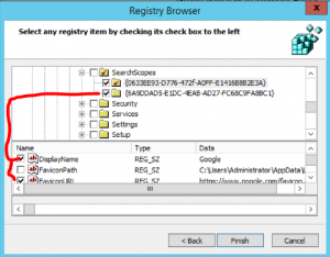 Registry Browser - path and configuration