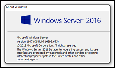 Windows Server 2016 TP5 Build 14393.693