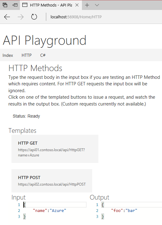 API Playground HTTP Test