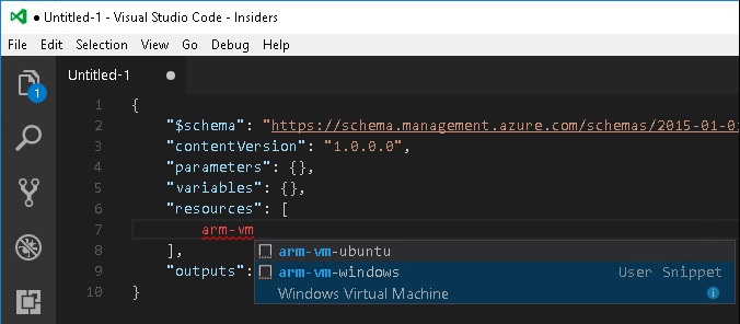 2017-04-08-azure-iac-vscode-arm-templates-15-create-an-arm-vm-windows-skeleton-using-user-snippets