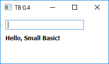 Screen shot of a program TextBox Sample 0.4