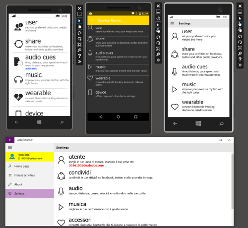 Caledos Runner silverlight, android, UWP (on mobile) UWP (on desktop)