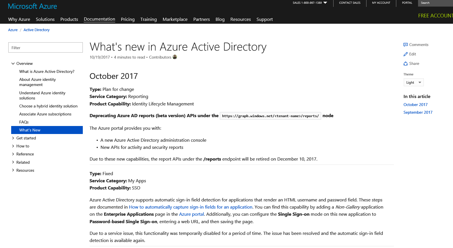 Azure Active Directory Release Notes