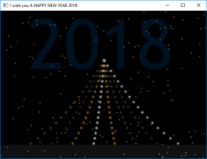 Screen shot of a program New Year Greeting 2018