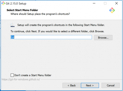 Select Start Menu of the Git installation