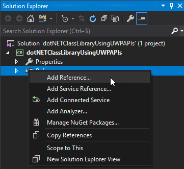 Add Reference window in Visual Studio