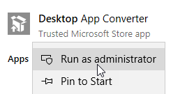 Desktop Bridge App Converter