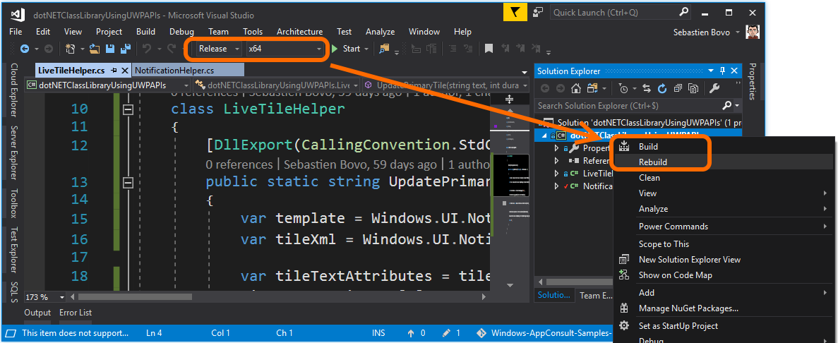 Visual Studio compiles in X64 in RELEASE
