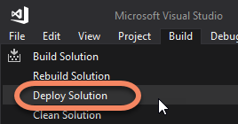 Deploy App in Visual Studio