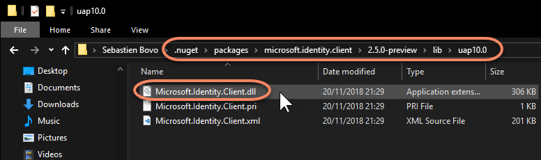 Microsoft.identity.client dll