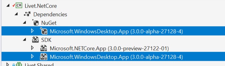 Added some dependencies in order to support WindowsDesktop