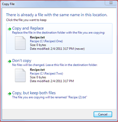 Windows Copy Dialog