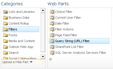 Web Part Adder (Filters Category)