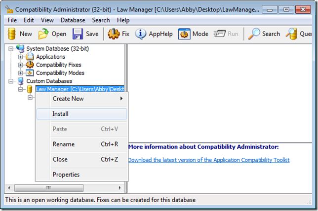 Shimming with Compatibility Administrator