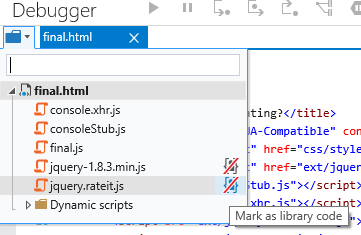Marking files as library code
