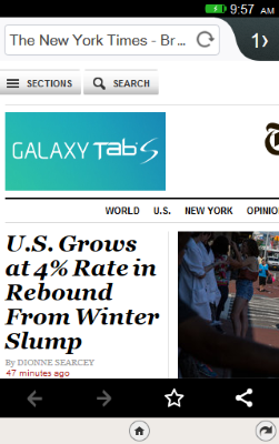 Screenshot of www.nytimes.com with Firefox OS