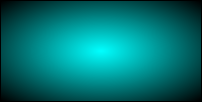Example of a radial gradient with aqua in the center and black in the corners.