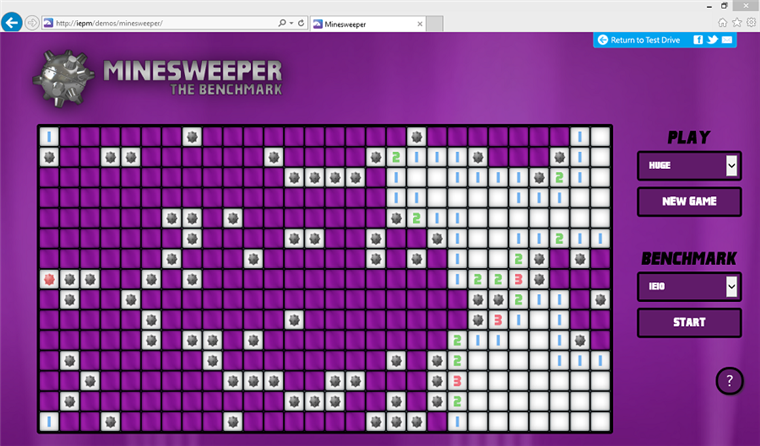 Minesweeper Benchmark Screenshot