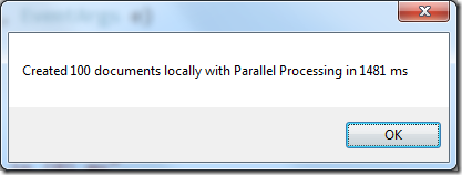 Creating 100 docs in parallel took 1481 ms