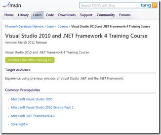 Link to VS2010 Training Course