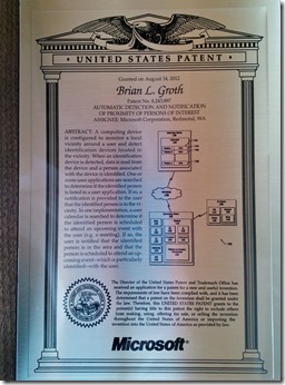 Brian's Patent Plaque