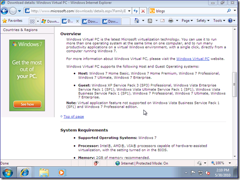 Windows 7 Home - VPC - 4