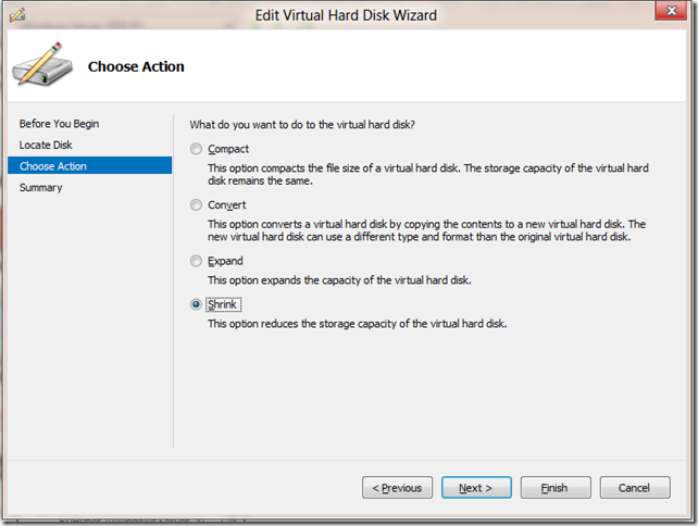Edit Virtual Hard disk Wizard