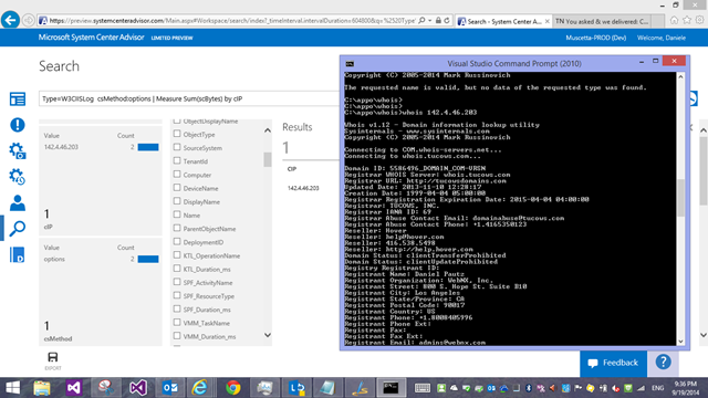 whois.exe utility from Windows Sysinternals and Advisor Search
