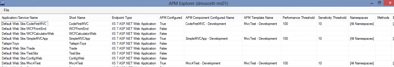 APM Explorer GUI