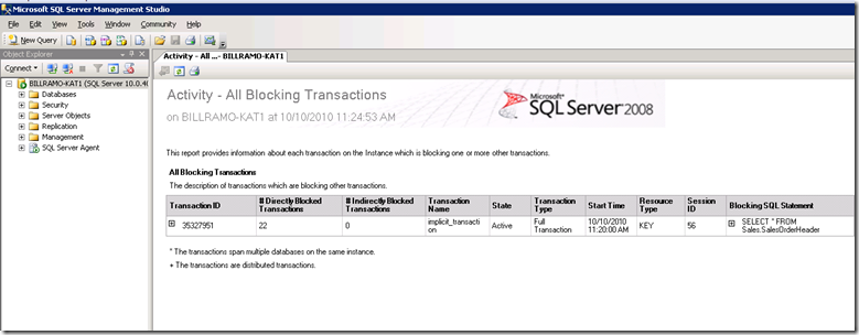 01 - Server - Report - Blocking Transactions