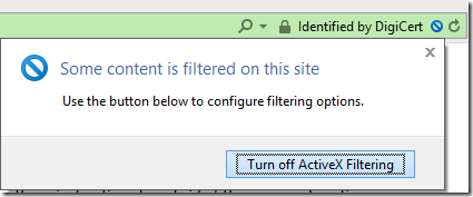 unblock ActiveX Filtering