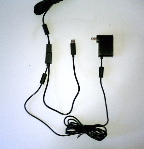 Kinect sensor wall-powered USB jack. Isobel Alexander