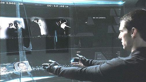 Tom Cruise manipulates the user interface in Steven Spielberg’s 'Minority Report'.