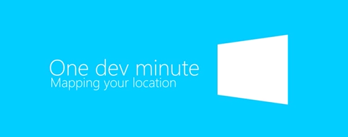 Logo for 'One dev minute: Mapping your location'. Windows Content Services